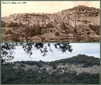 Village troglodytique en 1900 et de nos jours.