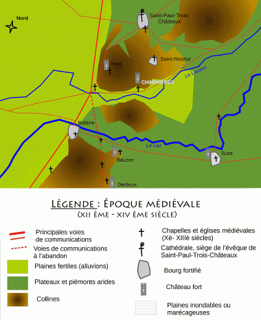 Carte des environs du fort de Chabrières